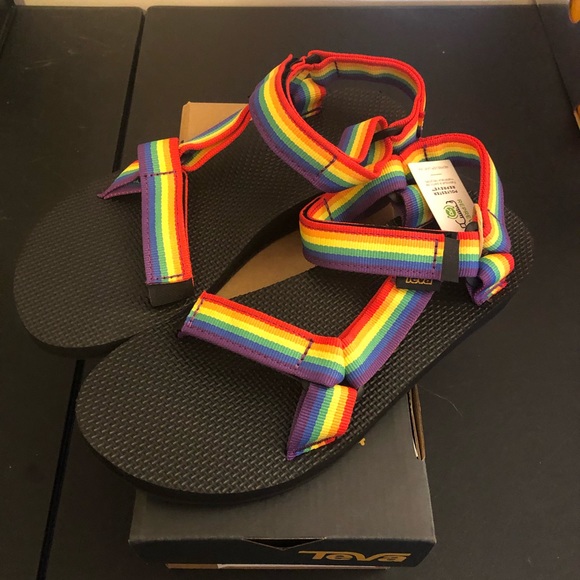 Teva Shoes - Teva Original Rainbow Pride 2020 Sandals Women’s 8